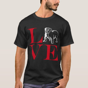 I Love Bulldogs - Dark Coloured Tee