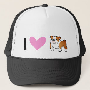 I Love Bulldogs Trucker Hat
