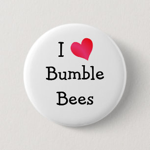 I Love Bumble Bees 2 Inch Round Button
