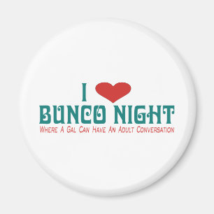 i love bunco night magnet