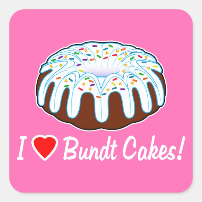 I Love Bundt Cake Sticker (Front)