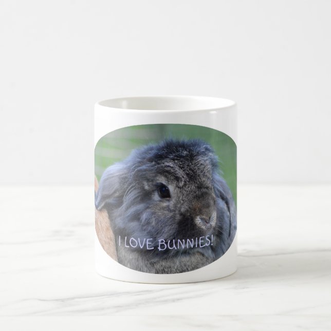 I love bunnies mug. coffee mug (Center)