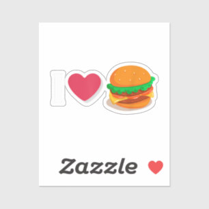 I Love Burger Cheeseburger Unhealthy Eating 
