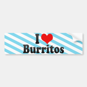 I Love Burritos Bumper Sticker