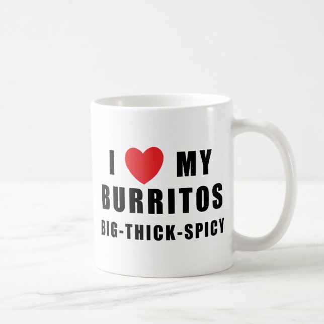 I Love Burritos Coffee Mug (Right)