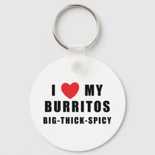 I Love Burritos Keychain