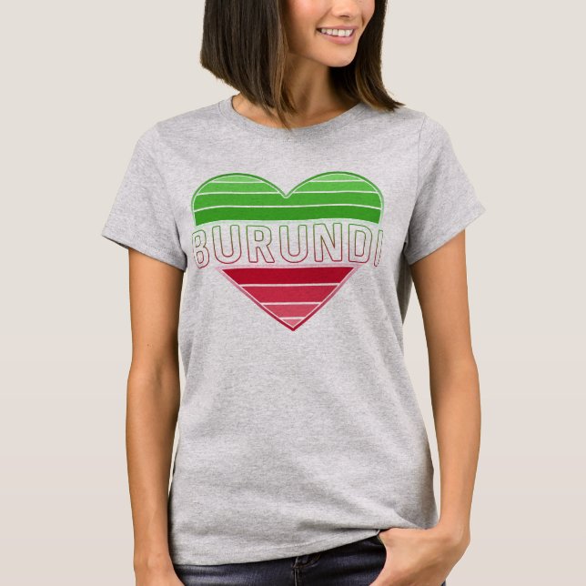 I Love Burundi, Burundian Heart T-Shirt (Front)