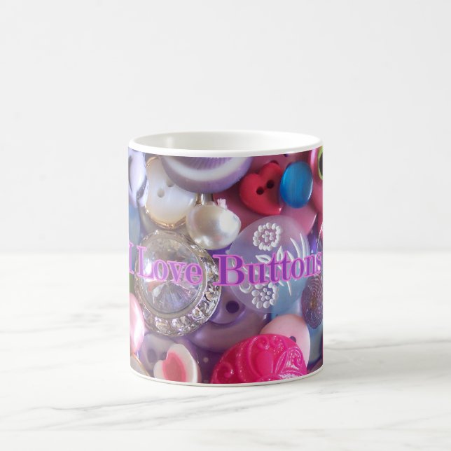 I Love Buttons Mug (Center)