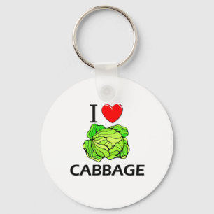 I Love Cabbage Keychain
