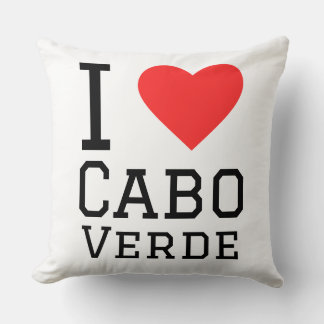 I love Cabo verde Throw Pillow