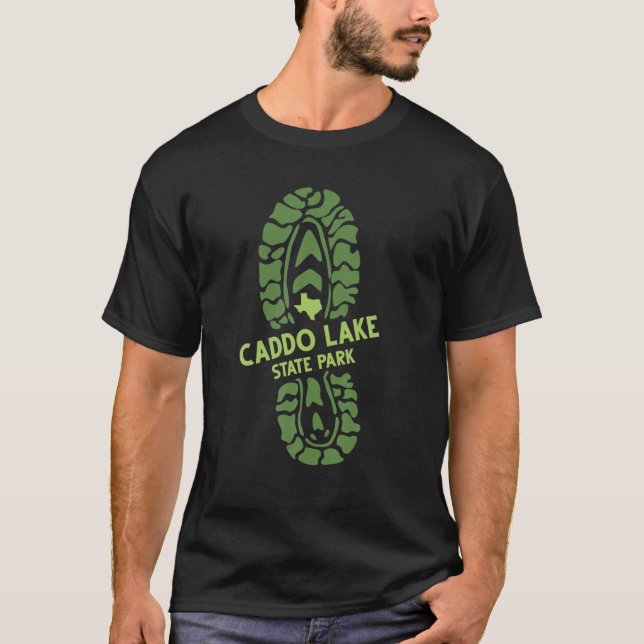 I Love Caddo Lake State Park Texas TX Hiking Boot T-Shirt (Front)