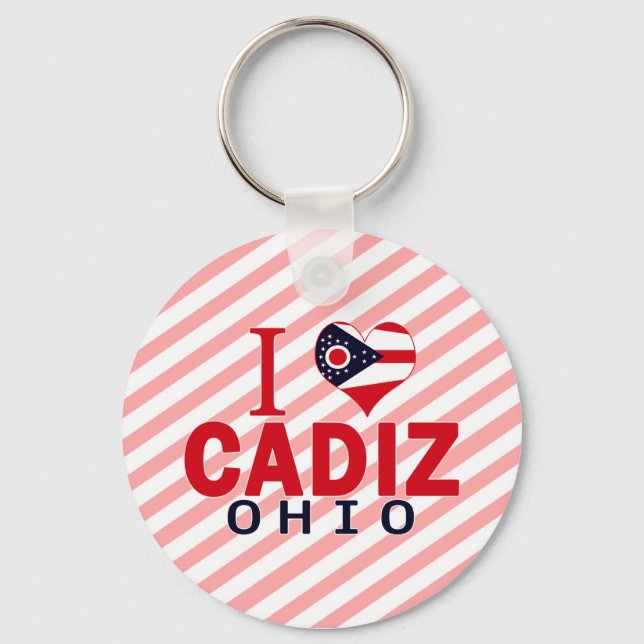 I love Cadiz, Ohio Keychain (Front)