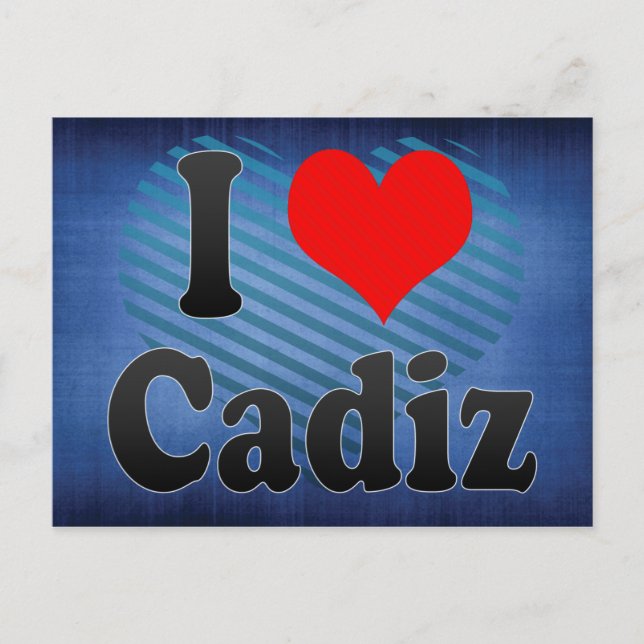 I Love Cadiz, Spain Postcard (Front)
