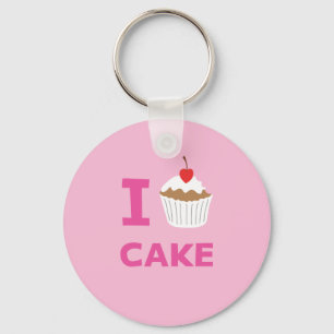 I love cake keychain
