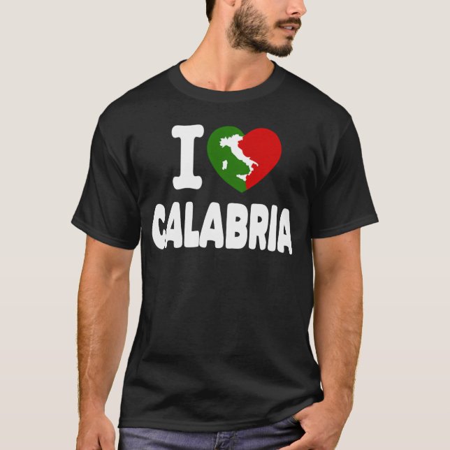 I Love Calabria ,( I Heart Calabria) T-Shirt (Front)