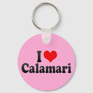 I Love Calamari Keychain