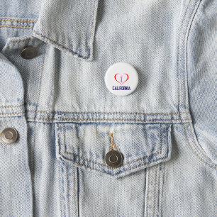 I Love California 1 Inch Round Button