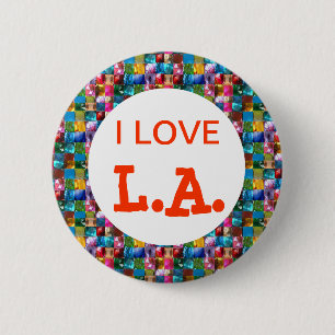 I LOVE CALIFORNIA 2 INCH ROUND BUTTON