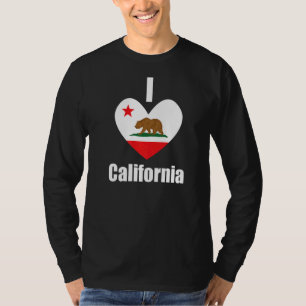 I Love California Bear Heart State Flag T-Shirt