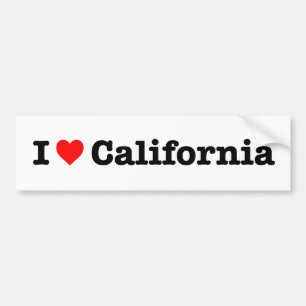 "I LOVE CALIFORNIA" BUMPER STICKER