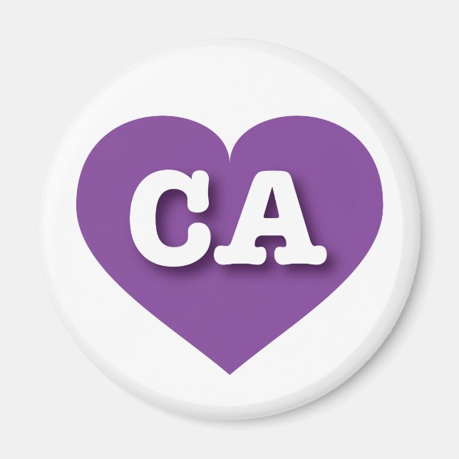 I love California - CA purple heart Magnet (Front)