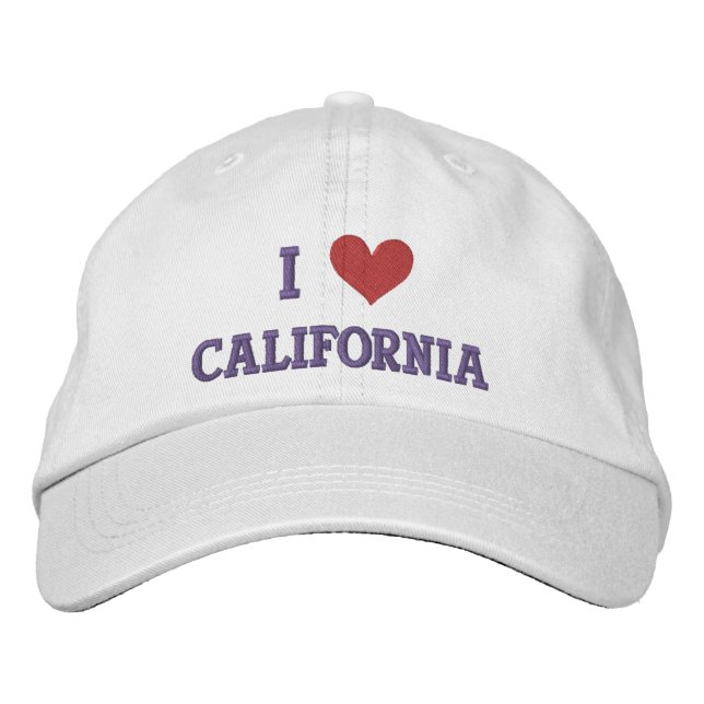 "I LOVE CALIFORNIA" EMBROIDERED HAT (Front)