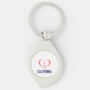 I Love California Keychain