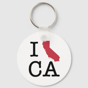 I Love California Keychain