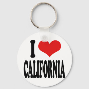 I Love California Keychain