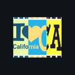 I love California - Pop art Canvas Print<br><div class="desc">I love California - Pop art</div>
