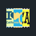 I love California - Pop art Canvas Print<br><div class="desc">I love California - Pop art</div>
