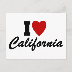I Love California Postcard