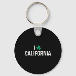 I Love California Shamrock Clover St. Patrick's Da Keychain