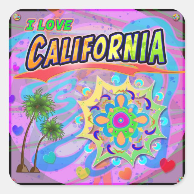 I LOVE California True Progress Sticker (Front)