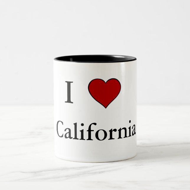 I Love California - Two-Tone Mug (Center)