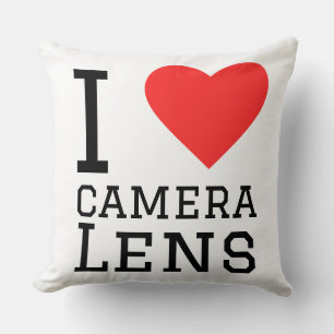 I love camera lens throw pillow