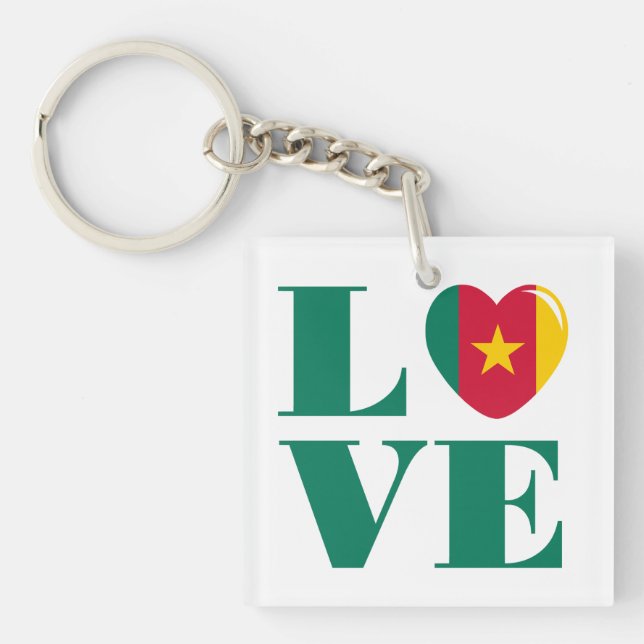 I love Cameroon Keychain (Front)