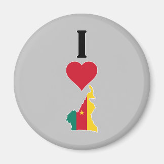 I Love Cameroon Vertical I Heart Country Flag Map Magnet