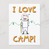 I Love Camp - Funny Kids Summer Camp Drawing