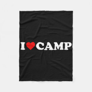 I Love Camp - Heart Fleece Blanket
