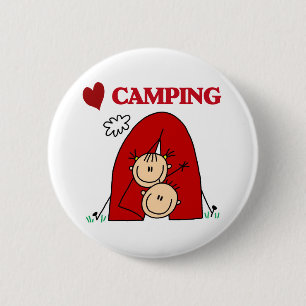 I Love Camping 2 Inch Round Button
