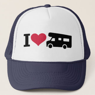 I love camping - camper trucker hat