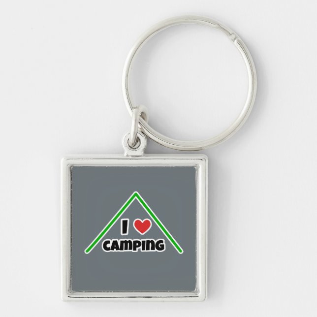 I love Camping Keychain (Front)