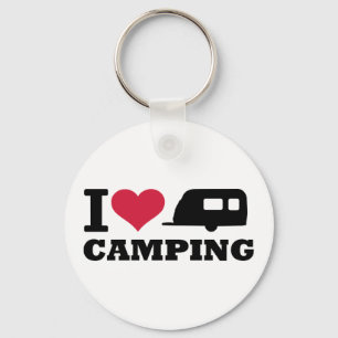 I love camping keychain