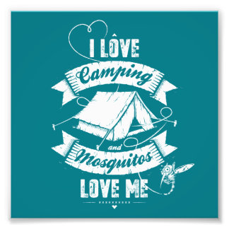 I love camping photo print