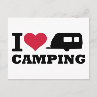 I love camping postcard