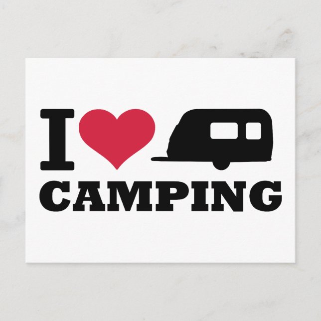I love camping postcard (Front)