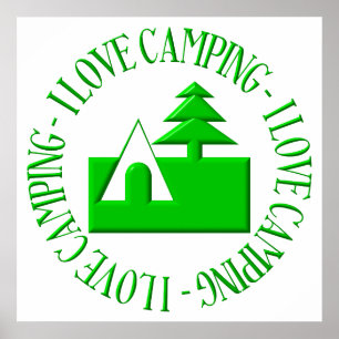 I love camping poster