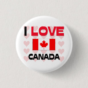 I Love Canada 1 Inch Round Button