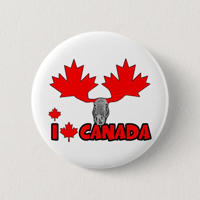 I love Canada 2 Inch Round Button (Front)